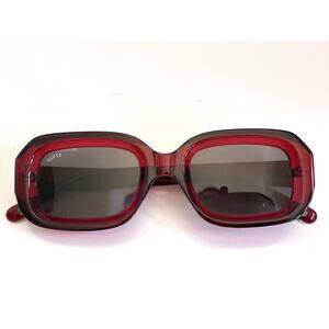 GLVSS “The Crush” Sunglasses – Clear Red Rectangle Frame Women’s